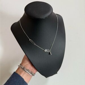 Vivienne Westwood 925 Silver Safety Pin Necklace Chain Paperclip 2025